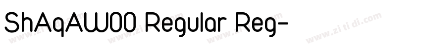 ShAqAW00 Regular Reg字体转换